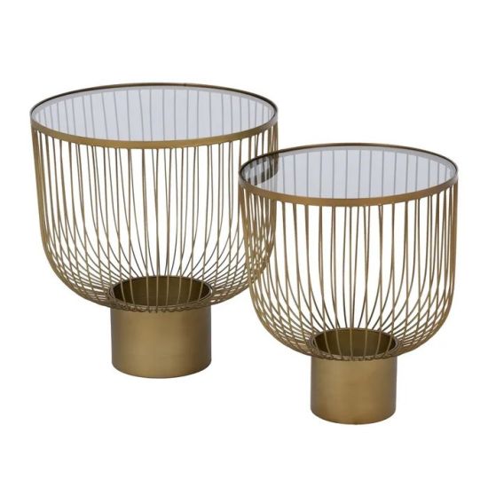 Conjunto Mesas de Apoio Oro
